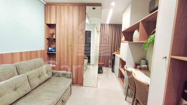 Studio Vista Piscina no Beach Class Verano (C15-2)