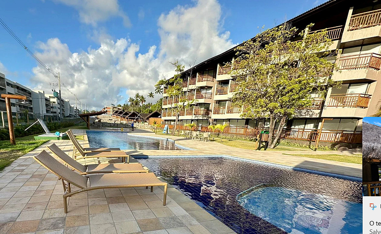 Studio no Carneiros Atlântico - Pé na areia (D228)