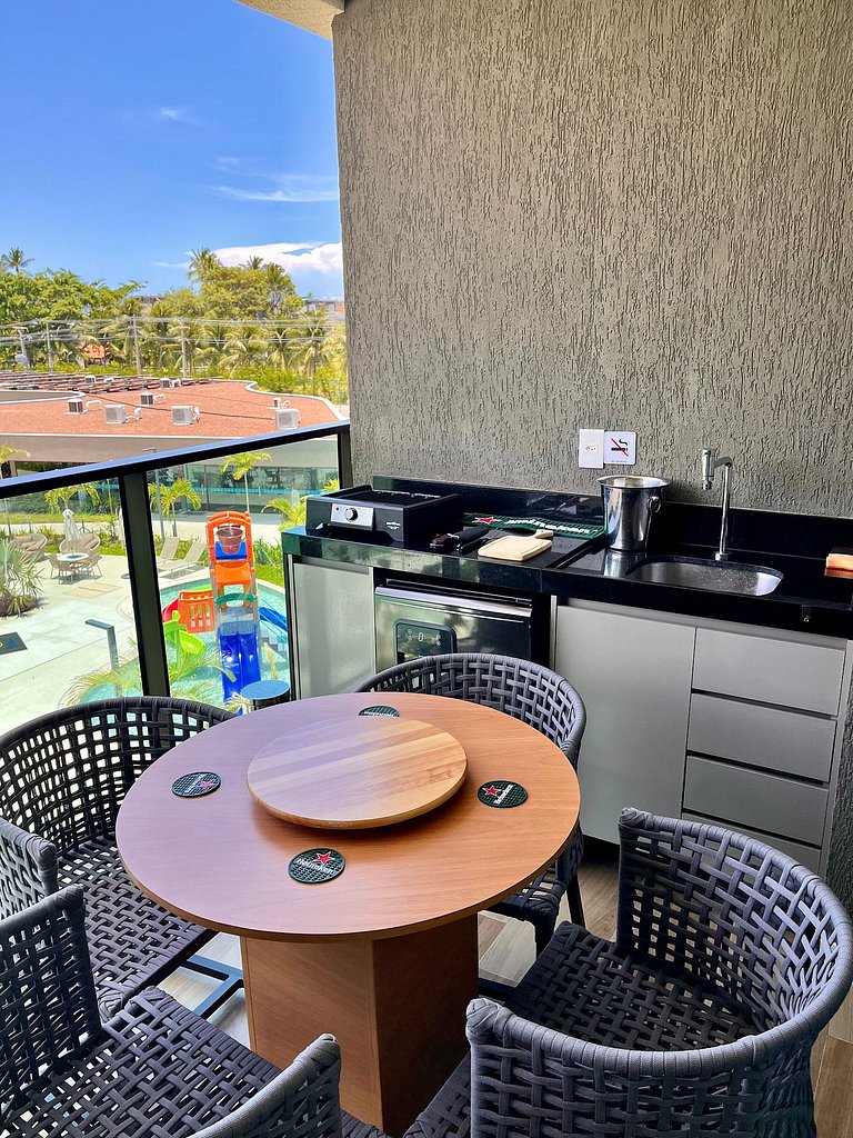 Studio Vista Piscina no Beach Class Verano (B12-3)