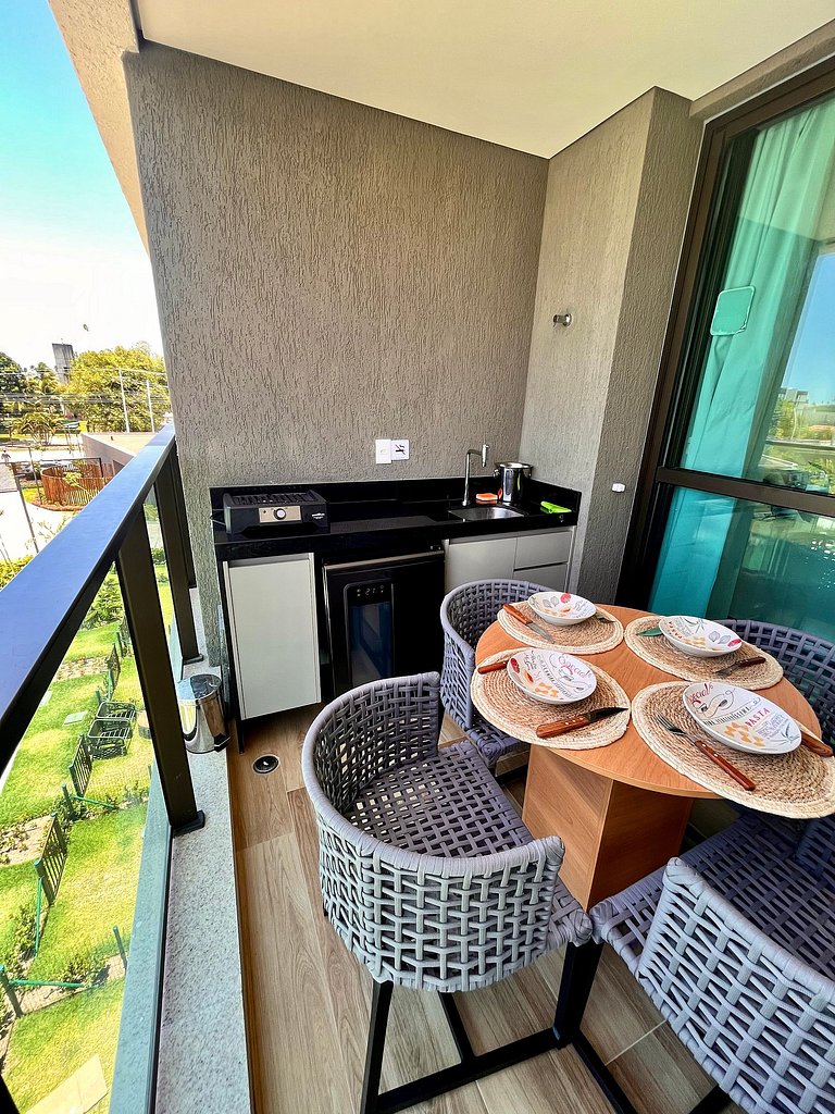 Studio Vista Piscina no Beach Class Verano (B12-3)