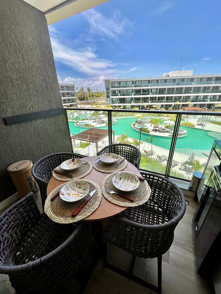 Studio Vista Piscina no Beach Class Verano (B12-3)