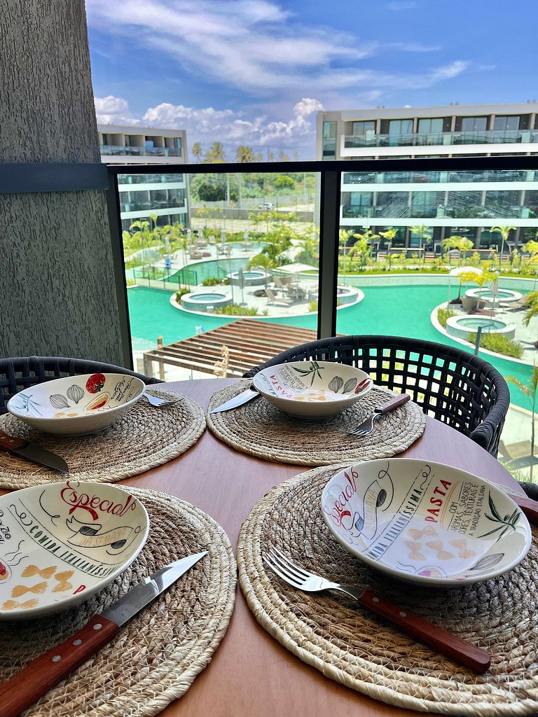 Studio Vista Piscina no Beach Class Verano (B12-3)