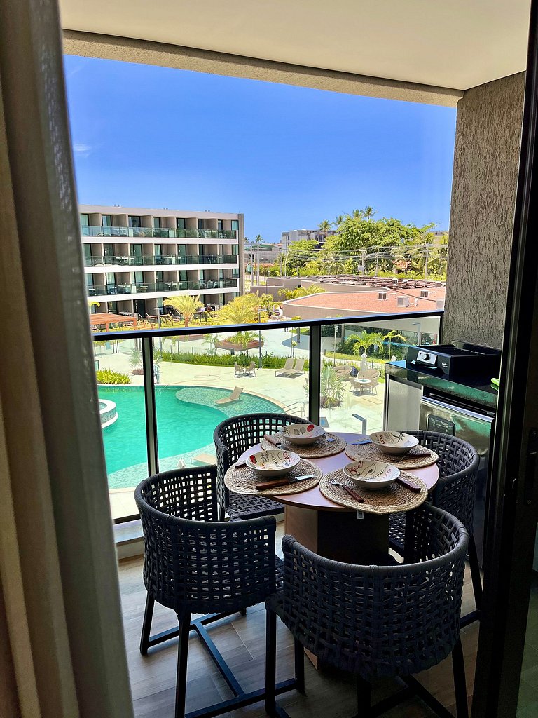 Studio Vista Piscina no Beach Class Verano (B12-3)