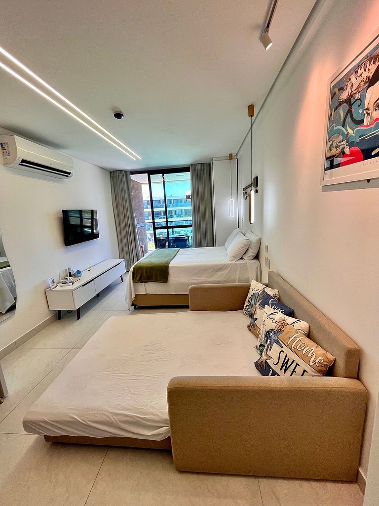 Studio Vista Piscina no Beach Class Verano (B12-3)