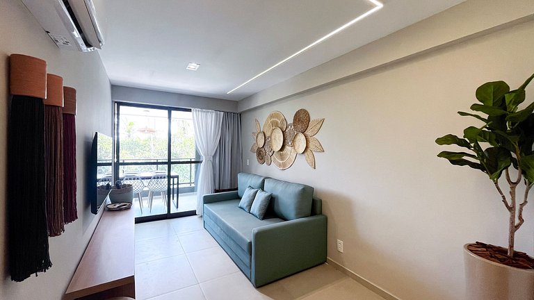 Carneiros | Varanda Gourmet e Vista Piscina(C08-5)