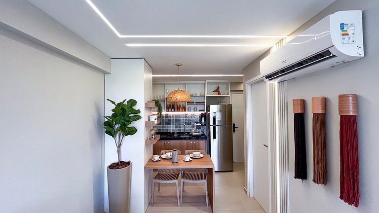 Carneiros | Varanda Gourmet e Vista Piscina(C08-5)