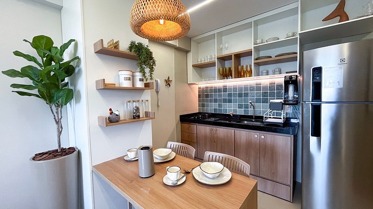 Carneiros | Varanda Gourmet e Vista Piscina(C08-5)