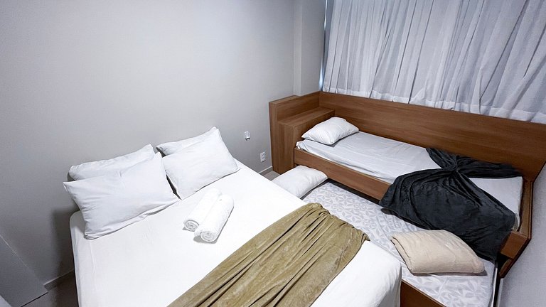 Carneiros | Varanda Gourmet e Vista Piscina(C08-5)