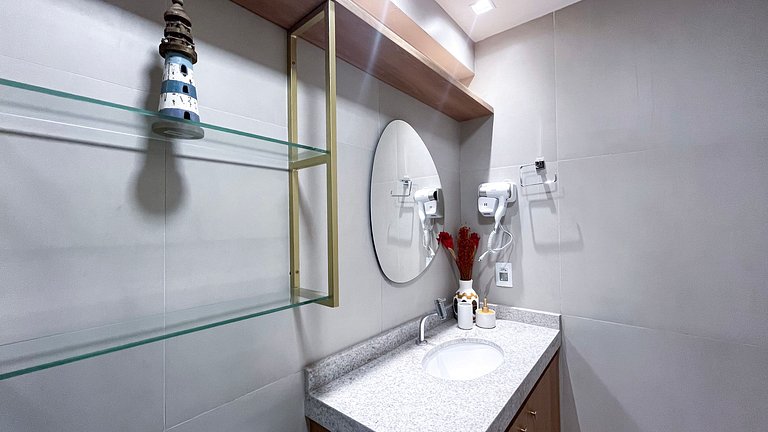 Carneiros | Varanda Gourmet e Vista Piscina(C08-5)