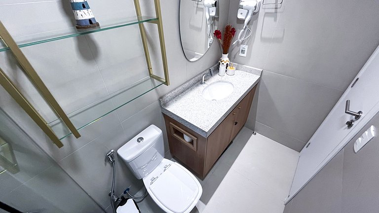 Carneiros | Varanda Gourmet e Vista Piscina(C08-5)