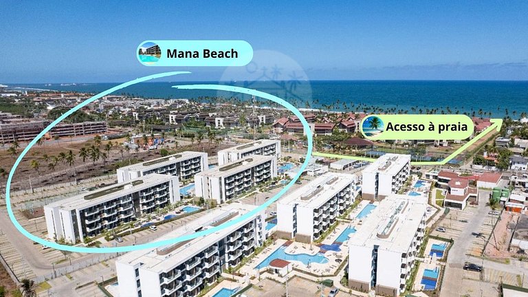 Flat 1 Quarto - Mana Beach Experience - Porto de Galinhas