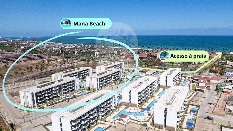 Flat 1 Quarto - Mana Beach Experience - Porto de Galinhas