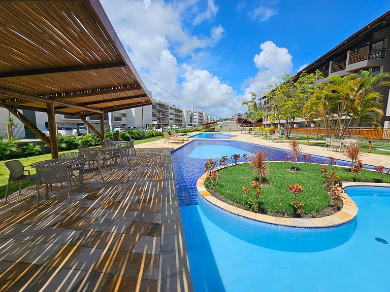 Apto no Carneiros Atlântico - Pé na areia (D019)