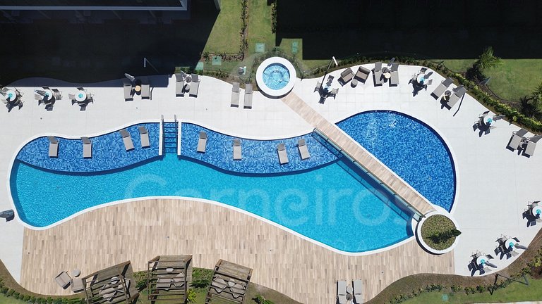 Studio em Resort | Vista Piscina (A06-3)