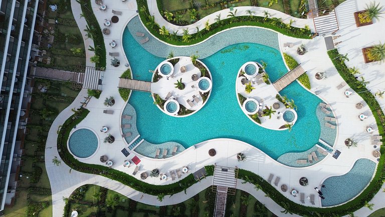 Studio Vista Piscina no Beach Class Verano (B14-3)