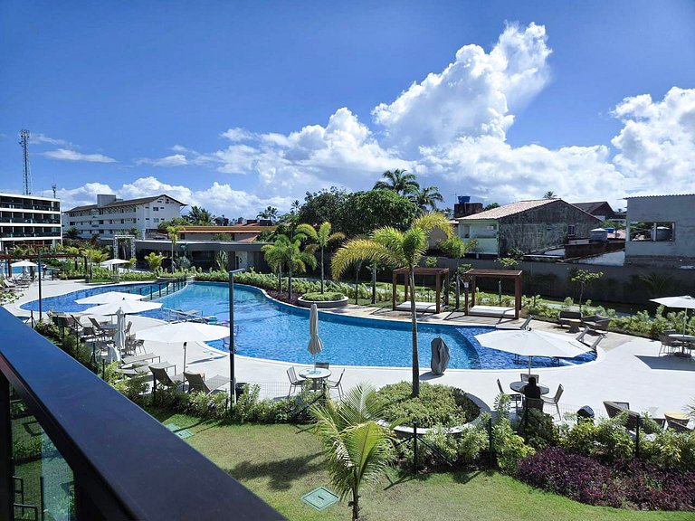 Studio em Resort | Vista Piscina (A06-3)