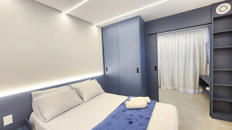 Studio em Resort | Vista Piscina (A06-3)