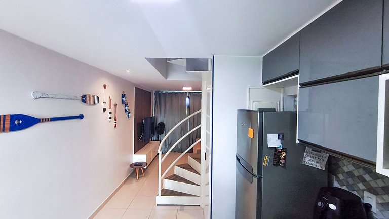 Flat com Varanda Gourmet | Resort (CBL B14-7)