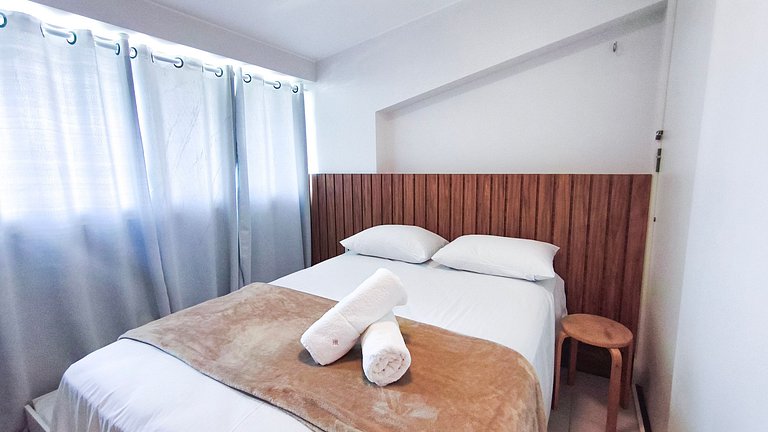 Flat com Varanda Gourmet | Resort (CBL B14-7)