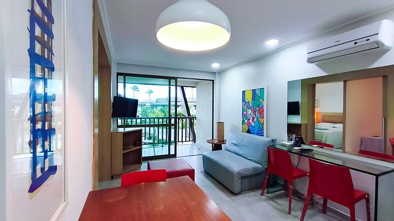 Flat com Varanda | Vista Piscina (E307)