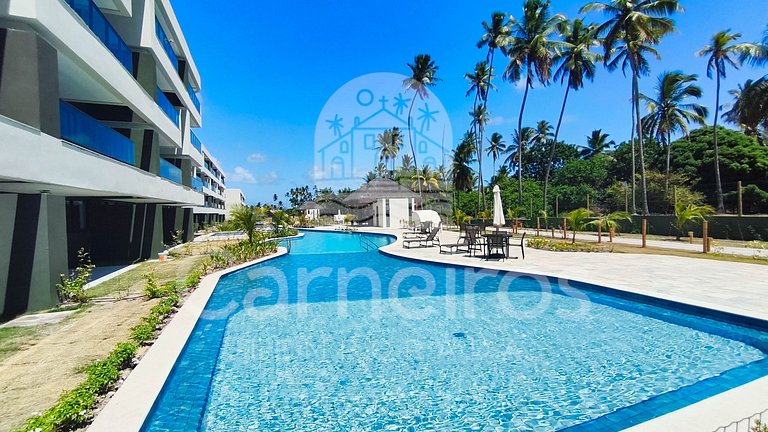 Carneiros | Varanda Gourmet e Vista Piscina(C08-5)