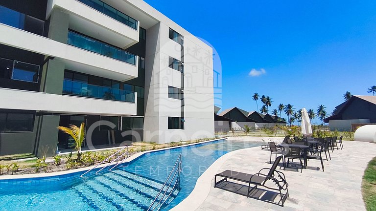 Carneiros | Varanda Gourmet e Vista Piscina(C08-5)