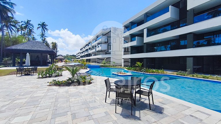 Carneiros | Varanda Gourmet e Vista Piscina(C08-5)