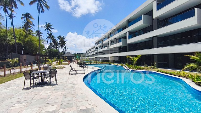 Carneiros | Varanda Gourmet e Vista Piscina(C08-5)