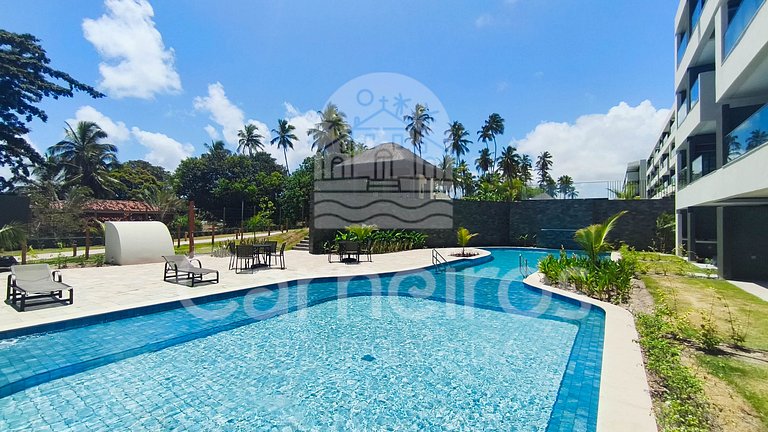 Carneiros | Varanda Gourmet e Vista Piscina(C08-5)