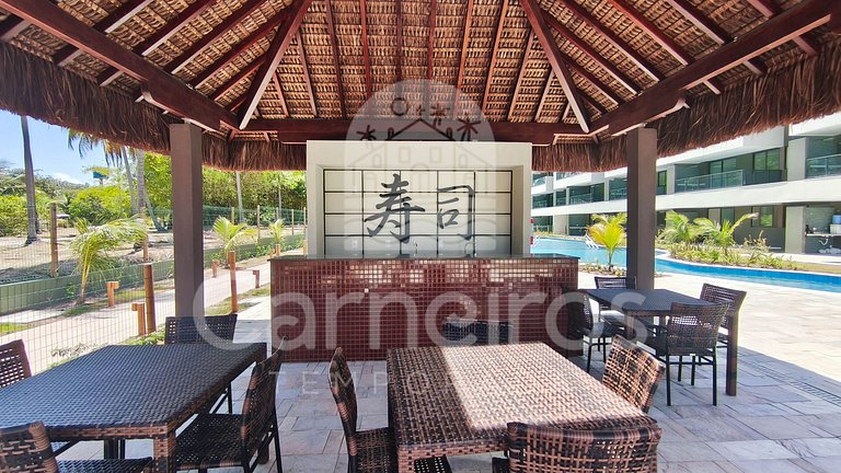 Carneiros | Varanda Gourmet e Vista Piscina(C08-5)