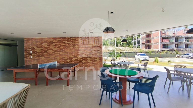Carneiros | Varanda Gourmet e Vista Piscina(C08-5)