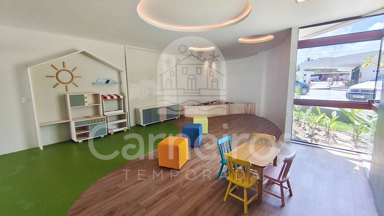 Carneiros | Varanda Gourmet e Vista Piscina(C08-5)