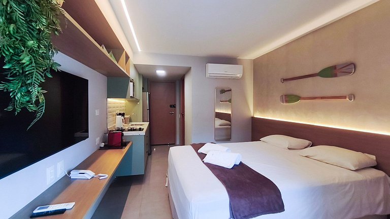 Studio no Carneiros Atlântico | Pé na areia
