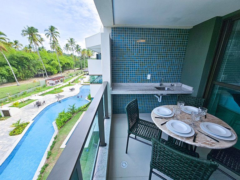 Studio em Resort | Vista Piscina (C09-3 GBR)