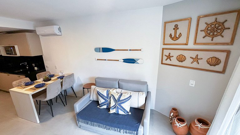 Carneiros | Apartamento Completo | Beira-Mar(D019)