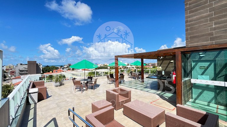 Lindo flat Studio no Beach Way Carneiros (C08)
