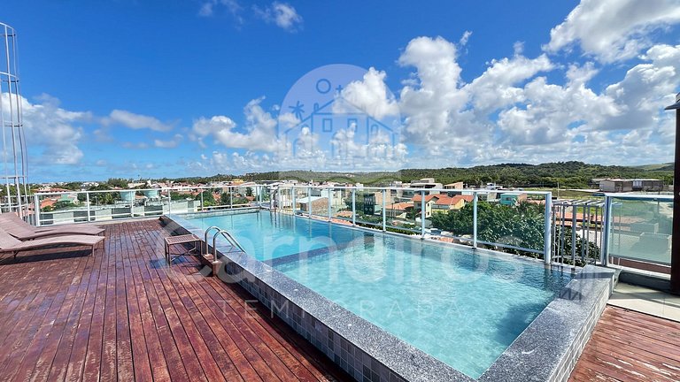 Lindo flat Studio no Beach Way Carneiros (C08)