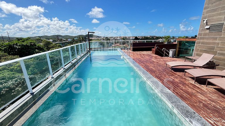 Lindo flat Studio no Beach Way Carneiros (C08)