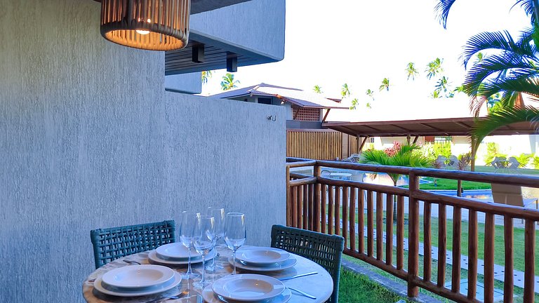 Studio no Carneiros Atlântico | Pé na areia (D018)