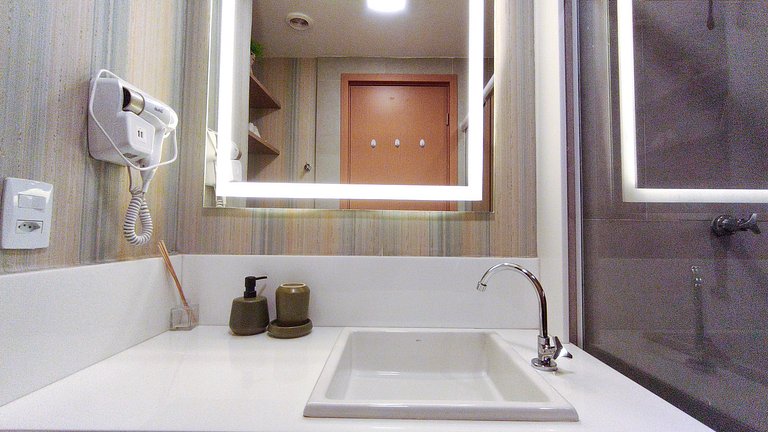 Studio no Carneiros Atlântico | Pé na areia (D018)