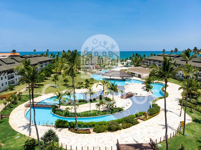 Flat 2 Quartos no Beach Class Muro Alto (B103)