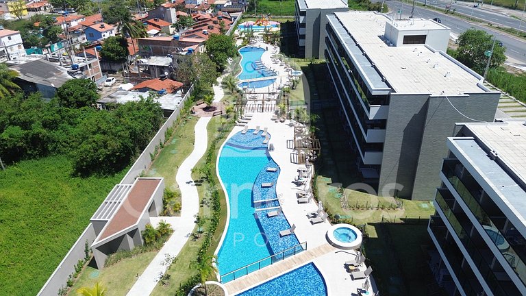 Studio em Resort | Vista Piscina (A06-3)