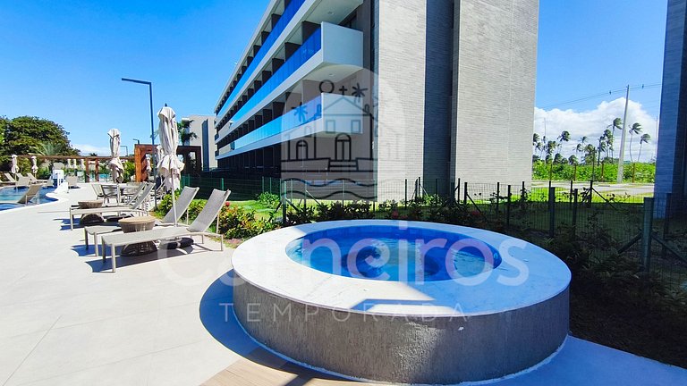 Studio em Resort | Vista Piscina (A06-3)