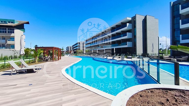 Studio em Resort | Vista Piscina (A06-3)