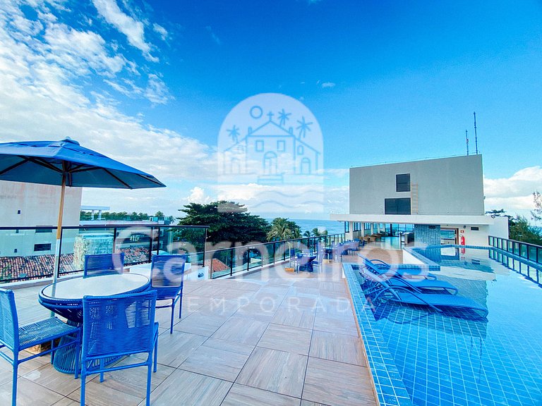 Maraca Beach Residence II - Flat com varanda (C15)