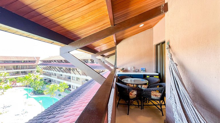 Beira-Mar | Vista Piscina | Flat Oka Beach (D05-5)