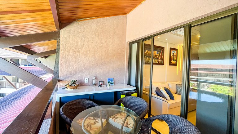 Beira-Mar | Vista Piscina | Flat Oka Beach (D05-5)