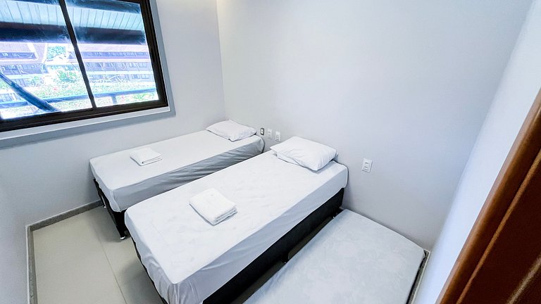 Beira-Mar | Vista Piscina | Flat Oka Beach (D05-5)