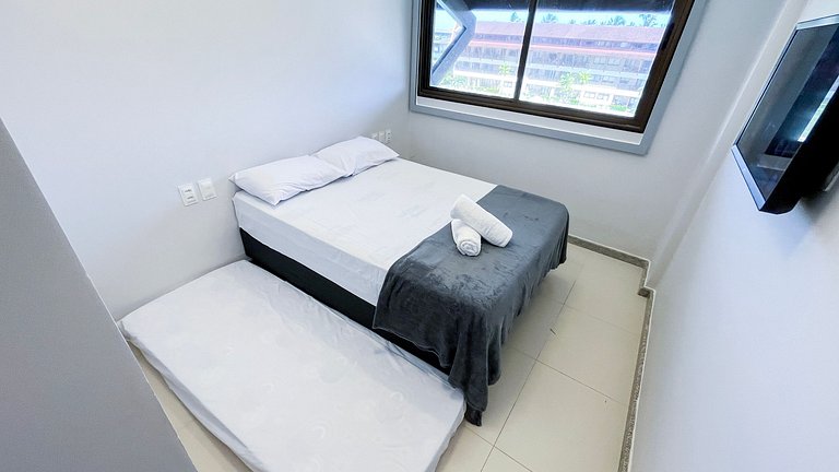 Beira-Mar | Vista Piscina | Flat Oka Beach (D05-5)