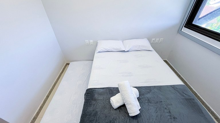 Beira-Mar | Vista Piscina | Flat Oka Beach (D05-5)